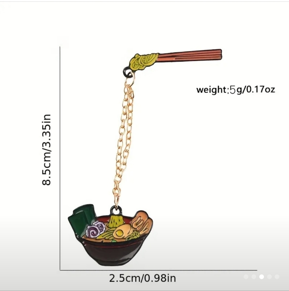 Ramen Bowl Enamel Pin with Chopsticks‎